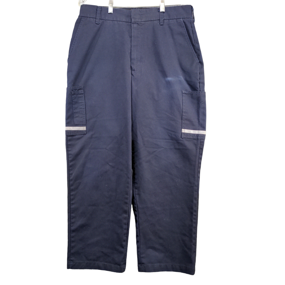 FedEx Stan Herman Men's Work Uniform Reflective Pants Blue size 34x28.5